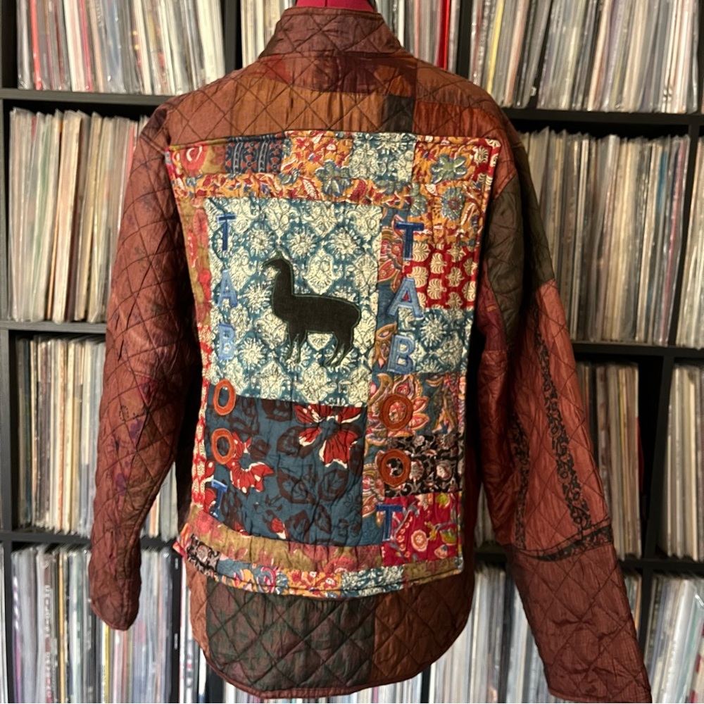 Phish Llama Taboot Patchwork Silk Jacket Sacred T… - image 8